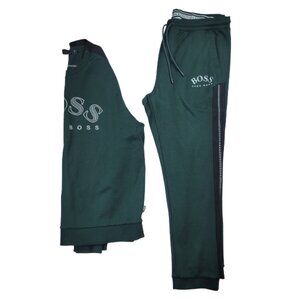 Hugo Boss Mens Tracksuit Set Sweatsuit Joggers & Sweatshirt Dark Green Size XXL